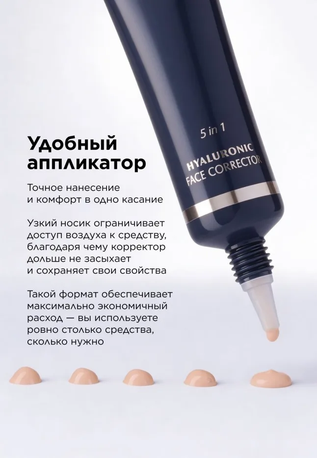 Гиалуроновый корректор для лица с экстрактом персика Hyaluronic Makeup, тон универсальный персиковый