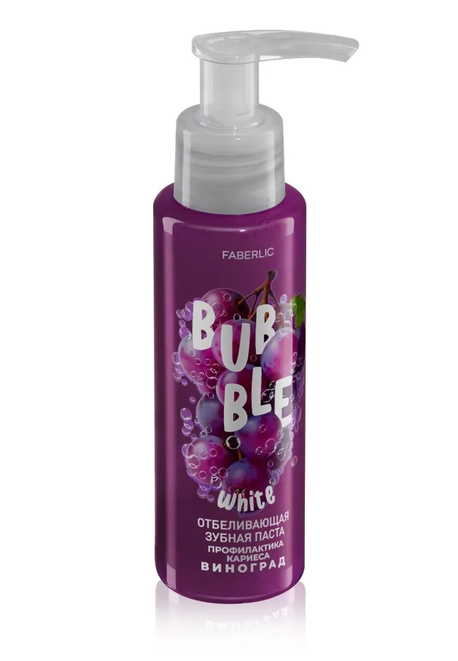 Отбеливающая зубная паста с виноградом «Профилактика кариеса» Bubble White