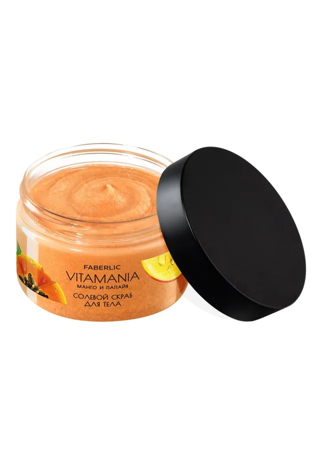 Солевой скраб для тела «Манго и папайя» Vitamania