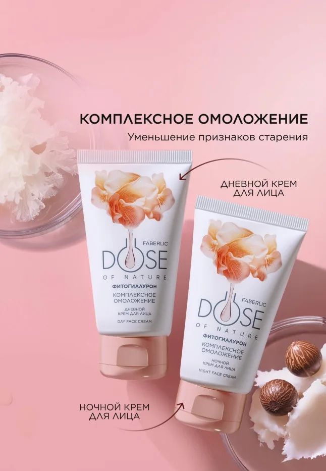 Ночной крем для лица «Комплексное омоложение» Dose of Nature