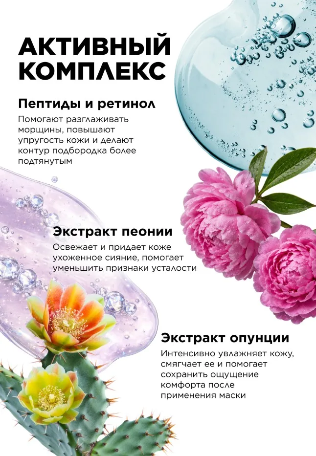 Тканевая лифтинг-маска от второго подбородка Retinol 24/7