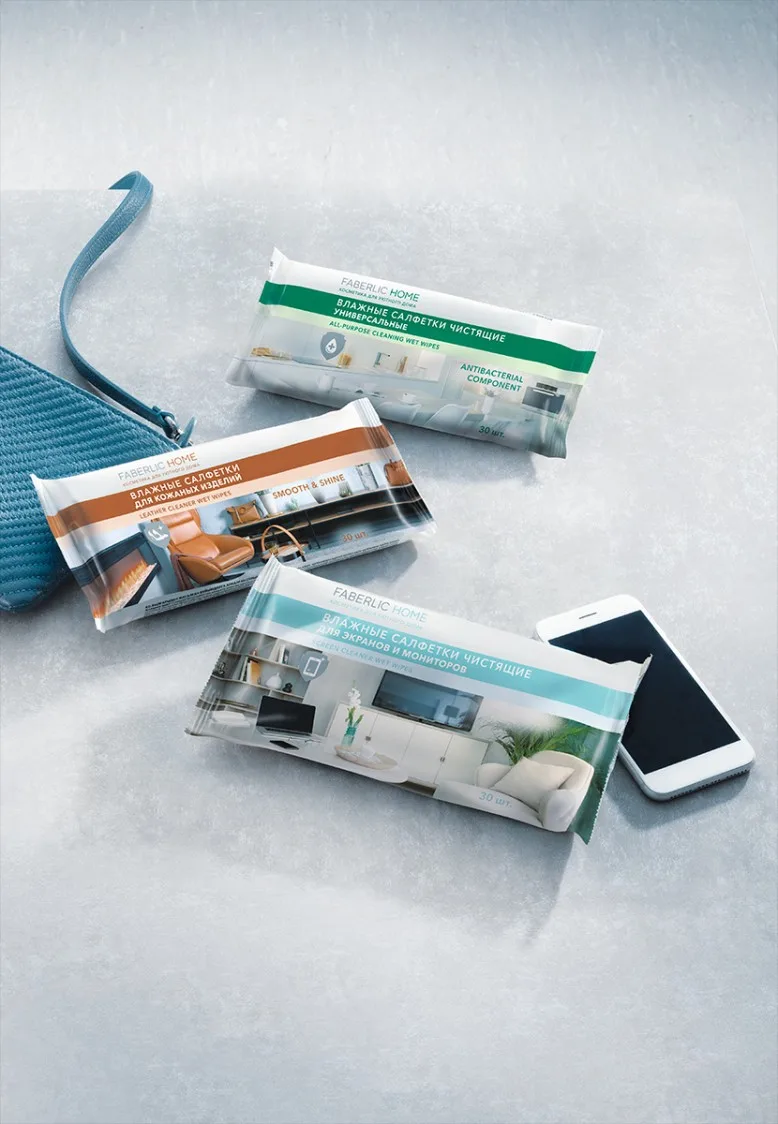 Влажные салфетки для экранов и мониторов Faberlic Home