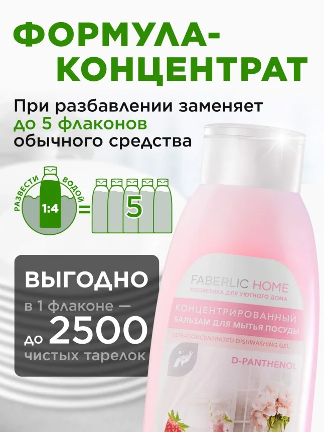 Концентрированный бальзам для мытья посуды с Д-Пантенолом