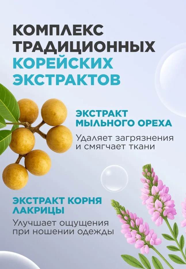 Мультигель для стирки с кондиционером «Нероли и гибискус» Soo-Yun