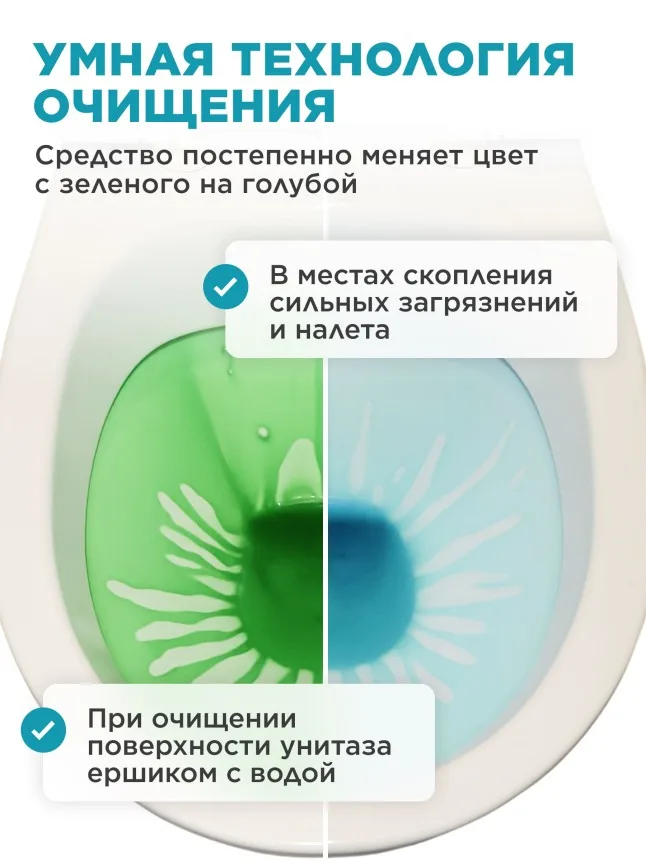 Смарт-гель для очищения туалета «Морская свежесть»