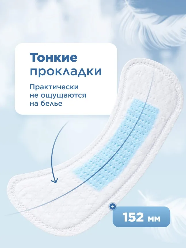 Ежедневные гигиенические прокладки с хитозановым чипом Activity
