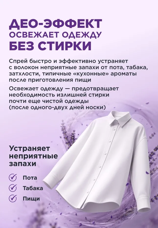 Разглаживающий спрей для одежды и тканей «Жидкий утюг»