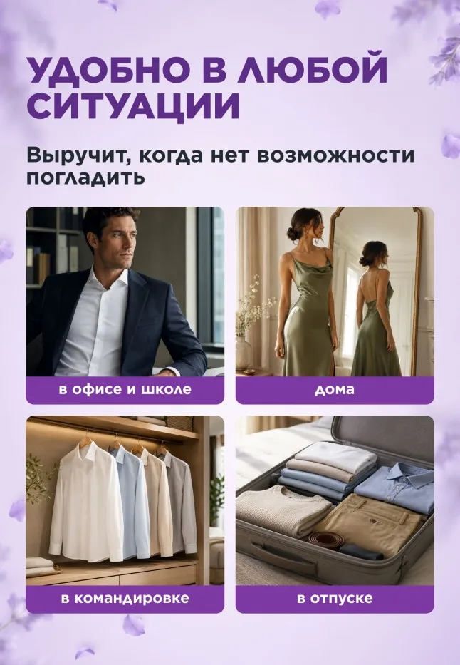 Разглаживающий спрей для одежды и тканей «Жидкий утюг»