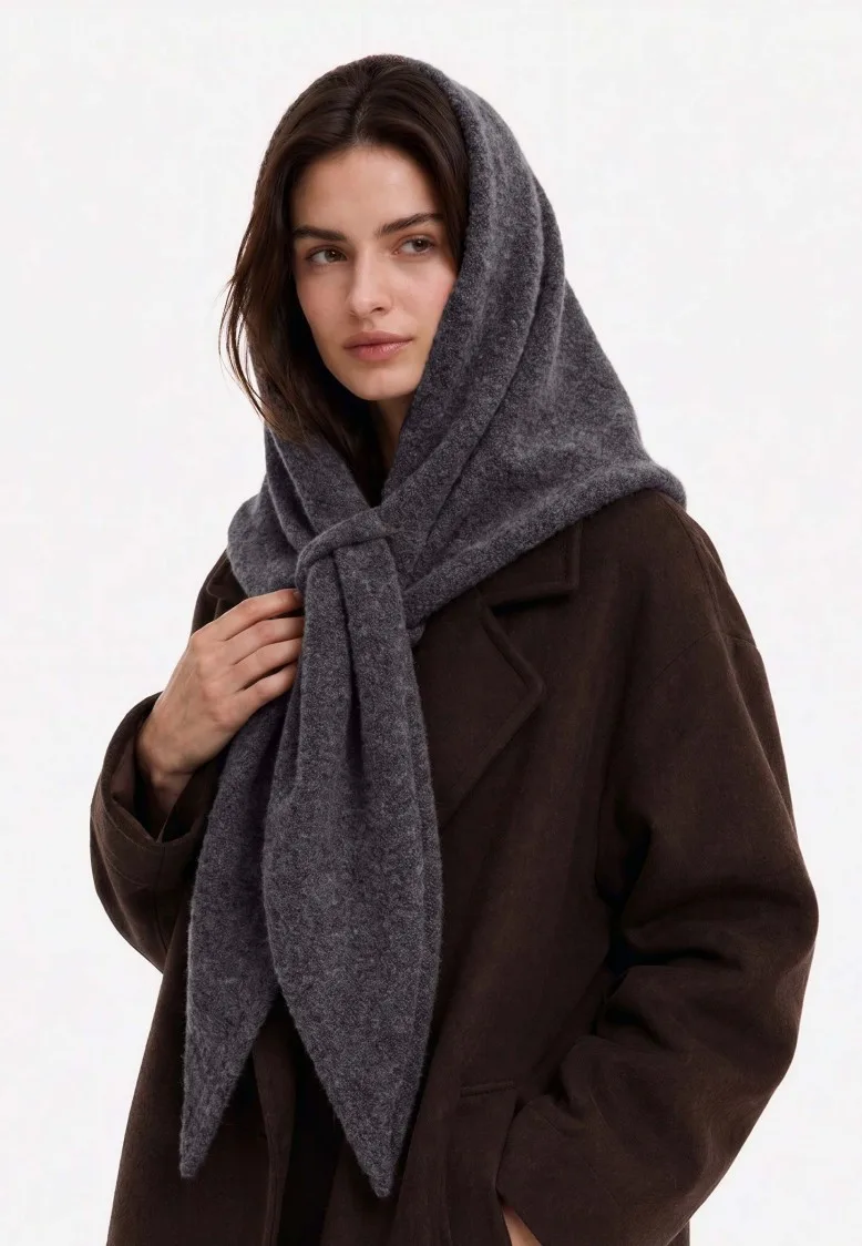 SCF103 Женская косынка, цвет шоколадный меланж