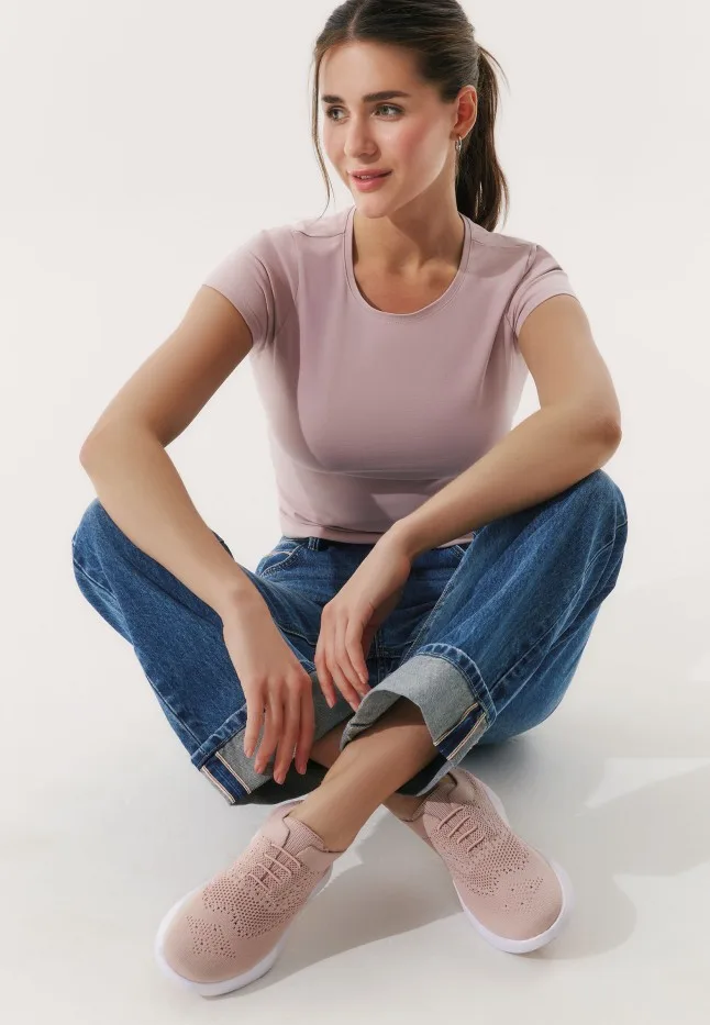 Женские кроссовки Comfort, цвет пыльно-розовый
