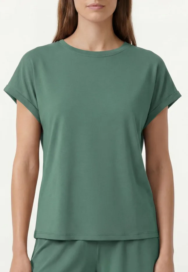 Футболка из вискозы, цвет шалфей