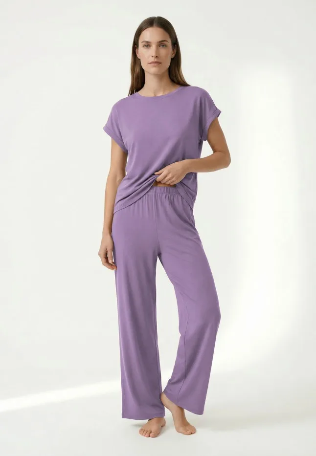 Брюки из вискозы, цвет лаванда