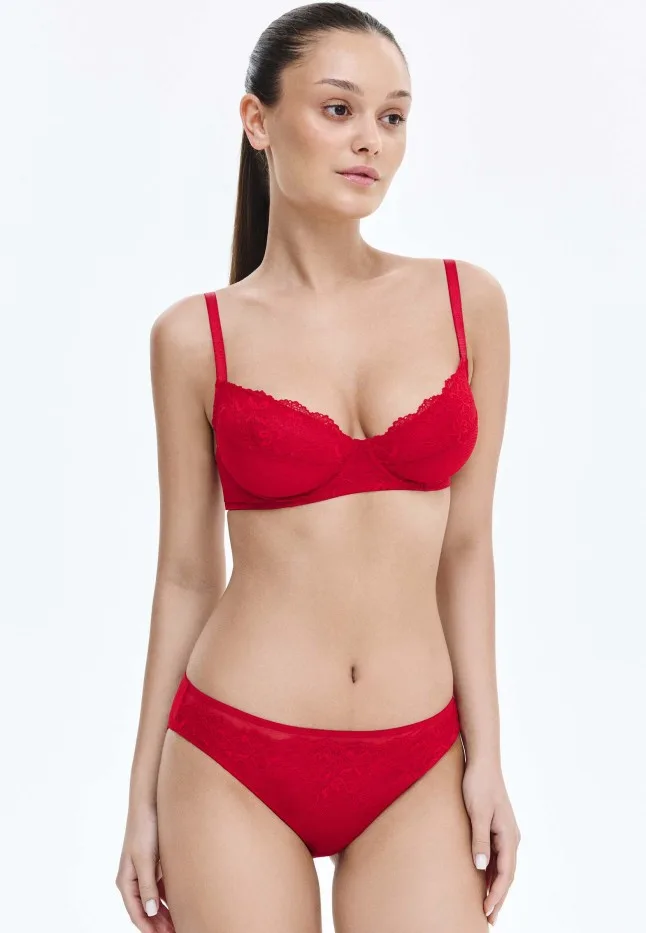 Трусы слипы, цвет красный