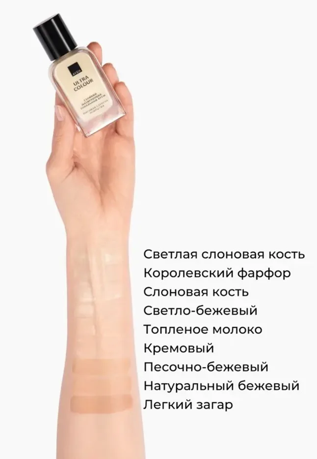 Стойкий матирующий тональный крем Ultra Colour