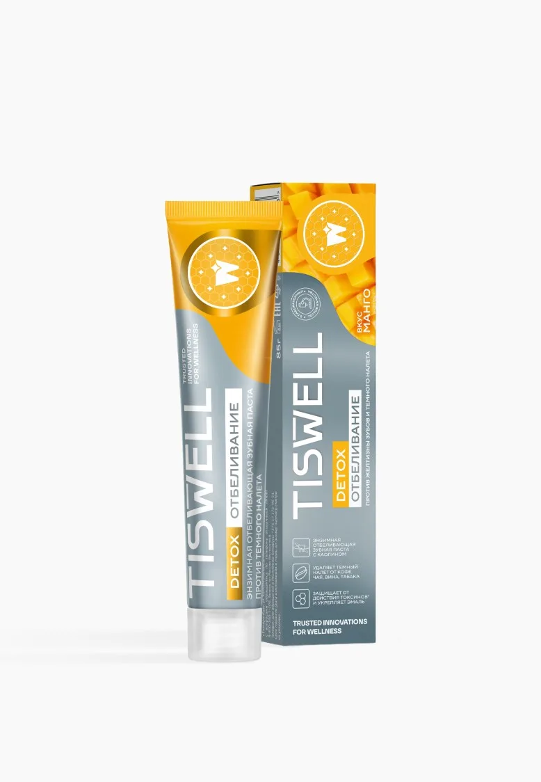 Зубная паста Tiswell DETOX Отбеливание со вкусом манго